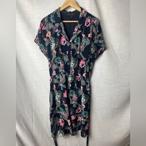 Banana Republic Bright Colorful Floral Kimono Dress Women’s 10